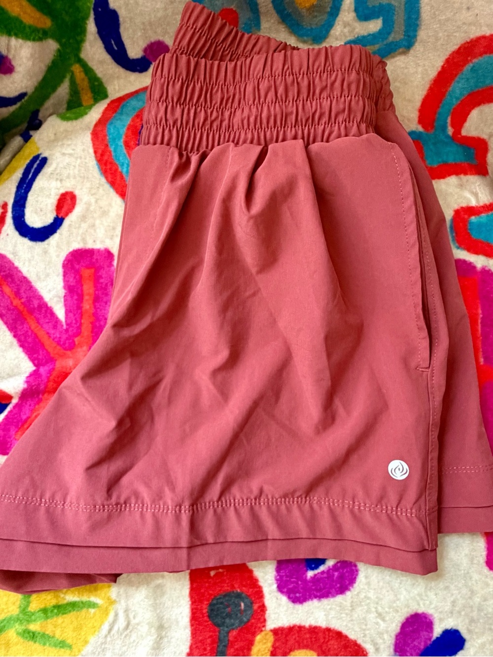 Apana Womens Medium Women’s Elastic-Waist High Waisted Shorts With Pockets - Picture 5 of 6